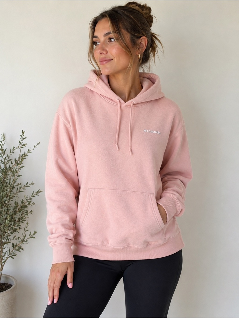 Columbia Nature Awaits Graphic Hoodie‎ Women’s Large Pink Fleece Lined Pullover